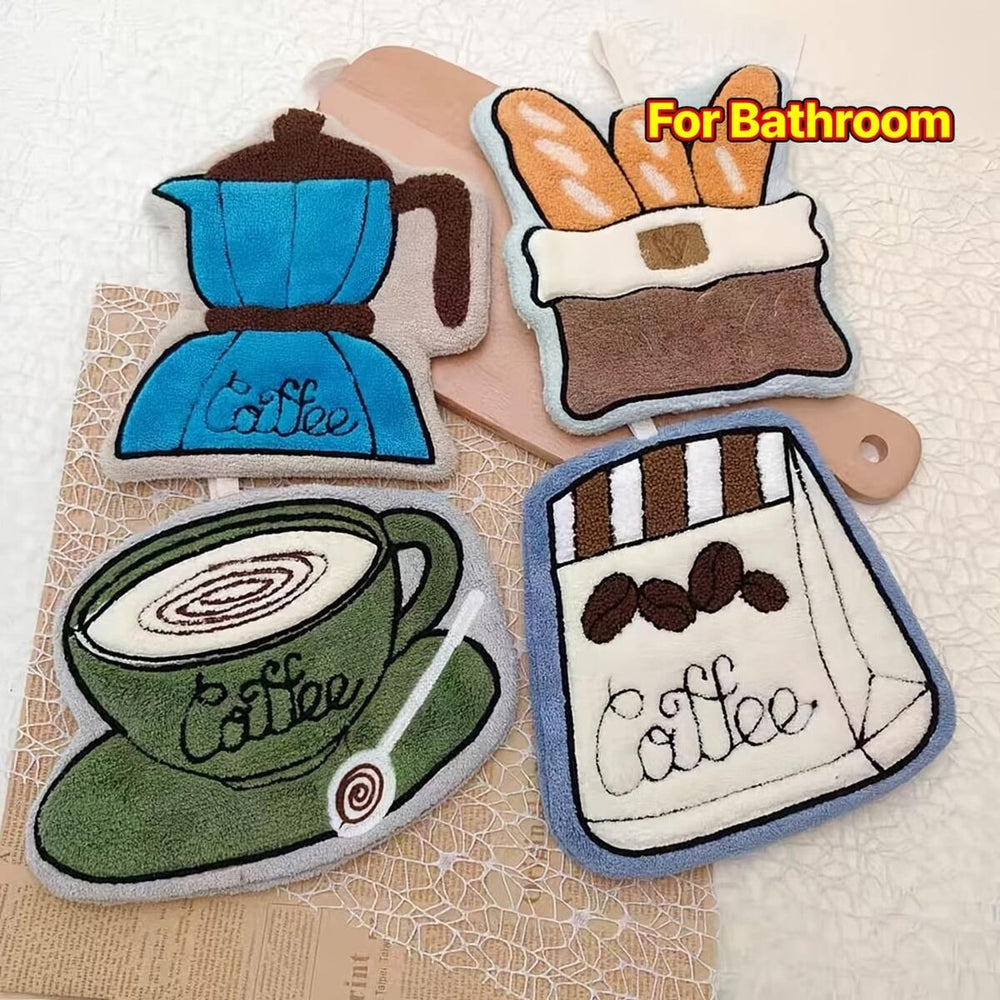 Coffee-Themed Tea Towels, Decorative Tea Towels For The Kitchen And Bedroom, Dishcloths – Ideal As Housewarming Gifts, For Dining Rooms And Cafes, As Decorative Coasters, And As Small Gifts For Festivals, Weddings And Parties.